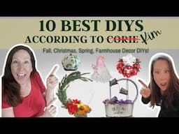 10 BEST DIYS ACCORDING TO KIM | FALL CHRISTMAS SPRING & FARMHOUSE DECOR DIYS | DOLLAR TREE & BUDGET