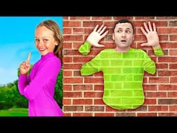 Kids Pretend Play Jump Through the Wall | Funny Songs about Magic for Kids