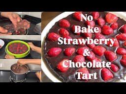 No bake strawberry and chocolate tart  recipe