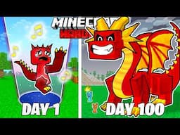 I Survived 100 Days as a DRAGON SPRUNKI in HARDCORE Minecraft