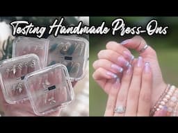 TESTING HANDMADE PRESS ON NAILS | AFFORDABLE NAILS AT HOME