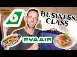 EVA AIR BUSINESS CLASS FLIGHT and LOUNGE Trip Report + FOOD REVIEW (HKG to TAIPEI on 787 Dreamliner)