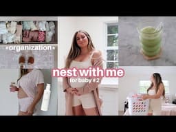 NEST WITH ME FOR BABY#2 | dresser organization, matcha recipe, stretch marks!