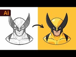 Adobe Illustrator Tutorial : How to Create Flat Design Wolverine Character