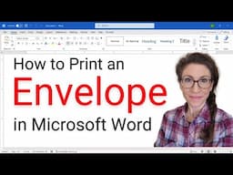 How to Print an Envelope in Microsoft Word 📩