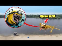 Drone Catches MINION.EXE SEA EATER IN REAL LIFE!! (HE ATE A BOAT)