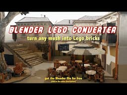 Convert any mesh into Lego (or other) bricks in Blender. Free Blender file available for download.