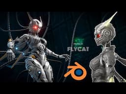 Blender 4.2 Modeling - TERA-BUG - 3D ROBOT Design - FlyCat