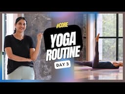 Day 3▶️ YOGA Workout For Fat Burn 🔥 | Core Workout