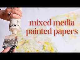 Mixed Media Painted Papers For Collage - My Easy Process