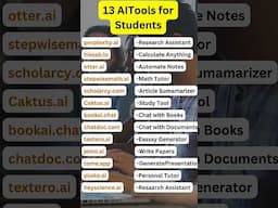 13 AI tools for students