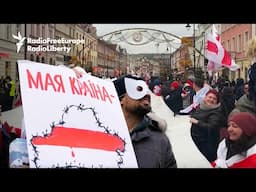 Protesters In Europe Condemn Lukashenko's 'Sham' Vote | Belarus Presidential Elections