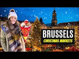 Trying BELGIAN FOOD at the Brussels Christmas Markets (+ Prices) 🇧🇪