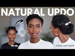 SIMPLE BRIDAL FORMAL UPDO HAIRSTYLE ON 4C NATURAL HAIR  | GLORY OKINGS HAIRSTYLES