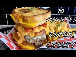 10 MINUTE GRILLED CHEESE BURGER CHALLENGE WITH SPECIAL GUEST