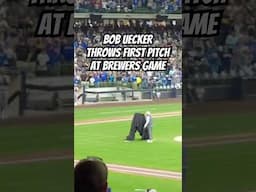 Bob Uecker Jokingly throws First Pitch at Brewers Game #shorts