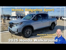 2025 Honda Ridgeline Sport Walkaround Standard Features Demo