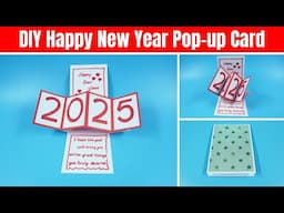 DIY Happy New Year 2025 Card | New Year Greetings Card | Handmade Card For New Year