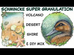 Schmincke Super Granulating Watercolor Review SHIRE DESERT VOLCANO Sets, DIY Mixtures, Paint Demo