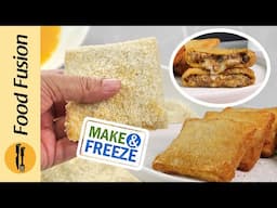 Cheeseburger Samosa Parcels 👉Make and Freeze Ramadan Special Recipe by Food Fusion