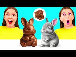 Real Food vs Chocolate Food Challenge | Awesome Kitchen Hacks by Fun Challenge