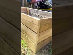 Raised garden beds made from reclaimed wood! #shorts #raisedgardenbeds #woodworking #gardening #grow