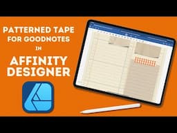 Custom Pattern Tape for Goodnotes 6 Affinity Designer for iPad | Beginner Friendly Seamless Gingham