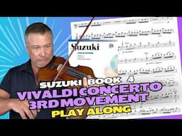 Suzuki Book 4: Vivaldi Concerto in A Minor 3rd movement (Violin Play Along and Tutorial)