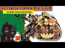 HALLOWEEN PUMPKIN MINI ALBUM | FALLOWEEN SPOOKTACULAR 2024 | @SCRAPDIVA29 #SCRAPDIVADESIGNS