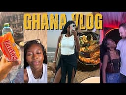 GHANA VLOG| TAKING MY ENGLISH BF TO MAKOLA MARKET, TRYING FUFU, BLACK SHERIF CONCERT,  BEACH,MASSAGE