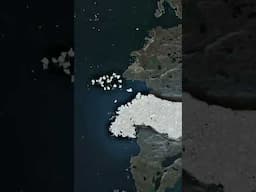 #satellite timelapse of ice breaking and flowing into #greenland’s Ilulissat Icefjord (2017-2025)