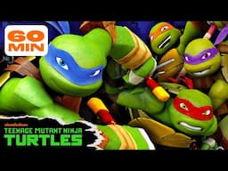 60 MINUTES of Leo's Best BATTLES from Season 2 of TMNT (2012)! ⚔️🔵 | Teenage Mutant Ninja Turtles