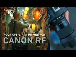 Introducing four ultra-sharp F1.4 crop-sensor primes for Canon RF Mount