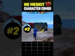 No Medkit ☠️ Character Combination for CS Rank 🔥🤫 Free Fire #shorts || FireEyes Gaming