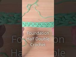 Chainless Foundation Half Double Crochet #crochet #crochettips #crochettutorial