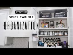 Kitchen Spice Cabinet Organization Ideas 2022 |Home Organization w/ Cricut Joy x The Container Store