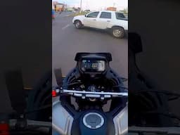 Motorcycle Crashes into Car Cutting Across | @viukee