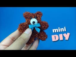 DIY 🐻 How to make Mini Teddy Bear at home| With yarn 🧶