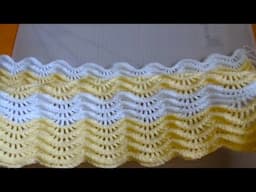 Crochet Blanket in waves NOT zig zag This Lemon wave is Stunning to get you started for 2025