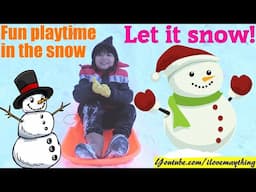 Dean Martin's Let It Snow. A Great Fun Playtime in the Snow! The Kids are Playing in the Snow. Fun!