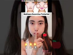 Balloon Face Exercise Tutorial🔥🎈Get Apple Fuller Cheeks with Face Yoga #faceyogaexercises #shorts