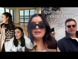 VLOG: nyc apartment hunting begins, cooking, date night + more