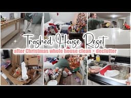 ✨TRASHED HOUSE CLEAN WITH ME // Whole House Clean + Organize // Cleaning Motivation