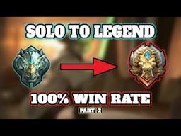 Solo To Legend 100% Win Rate Playing Only This "Weak" Hero (Pt. 2) | Mobile Legends