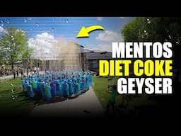 Mentos + Diet Coke Geyser - Giant Soda Eruption !!!