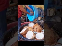 Coconut milk making, coconut cutting skills #cutting_skill  #Coconut_milk  #Coconut #streetfood