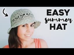 CROCHET EASY HAT ☀️⛱️ how to crochet a summer hat or beach hat, step by step tutorial for beginners