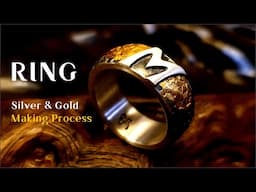 Techniques for making  initial "M" RING ( silver & gold )