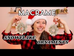 ❄️ Macrame Snowflake Ornament ❄️ Easy DIY!