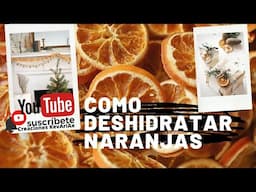 Como Deshidratar Naranjas en Microondas y Horno Convencional, Ideas, Flores,Guirnalda, Versión Corta